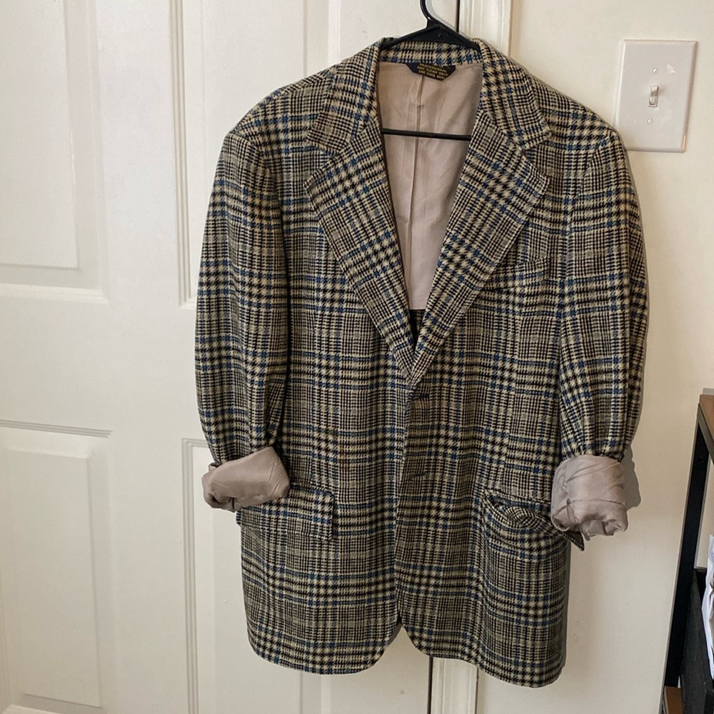 Flannel Print Blazer